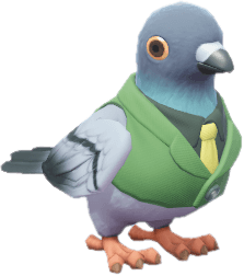 신사 초록 비둘기